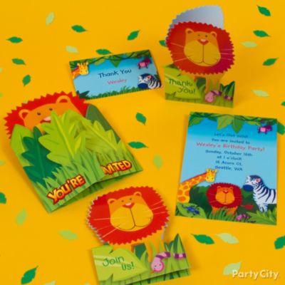 Jungle Animals Party Invitation Ideas